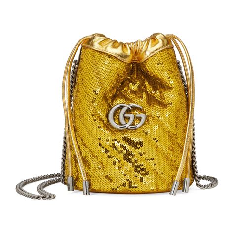 gucci marmont mini sequin bucket bag|Gucci Marmont belt bag large.